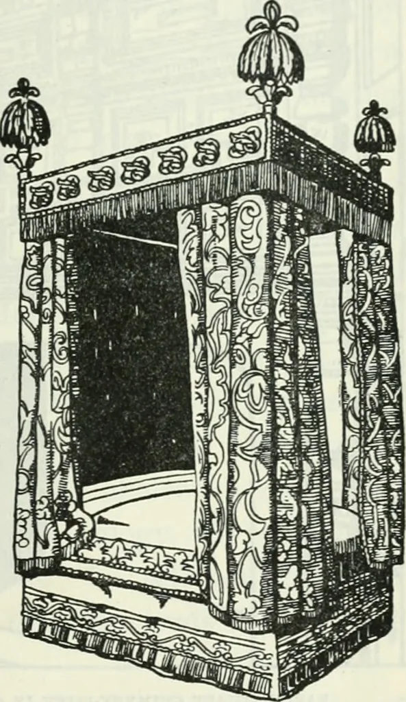 An illustration from The book of decorative furniture, its form, colour and history, 1910, leaf 300