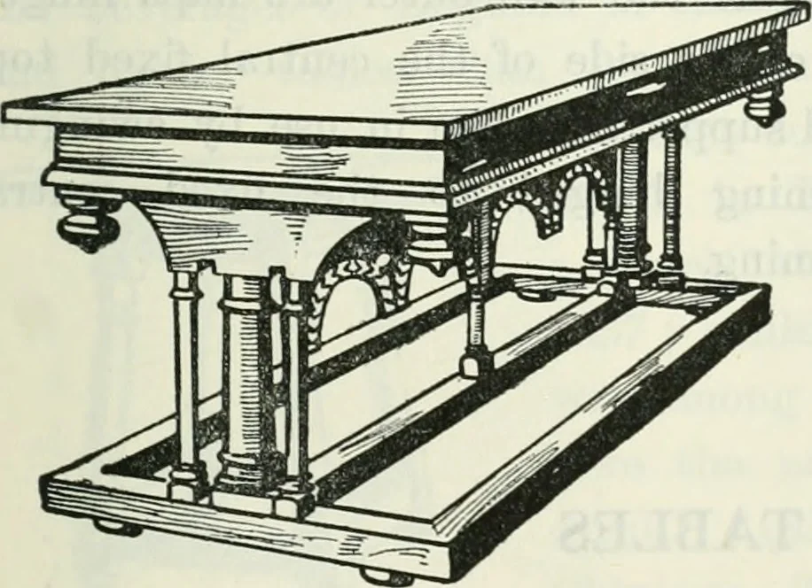An illustration from The book of decorative furniture, its form, colour and history, 1910, leaf 306