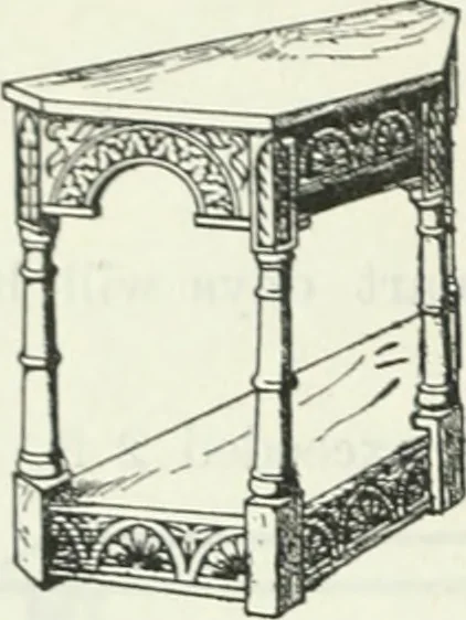 An illustration from The book of decorative furniture, its form, colour and history, 1910, leaf 307