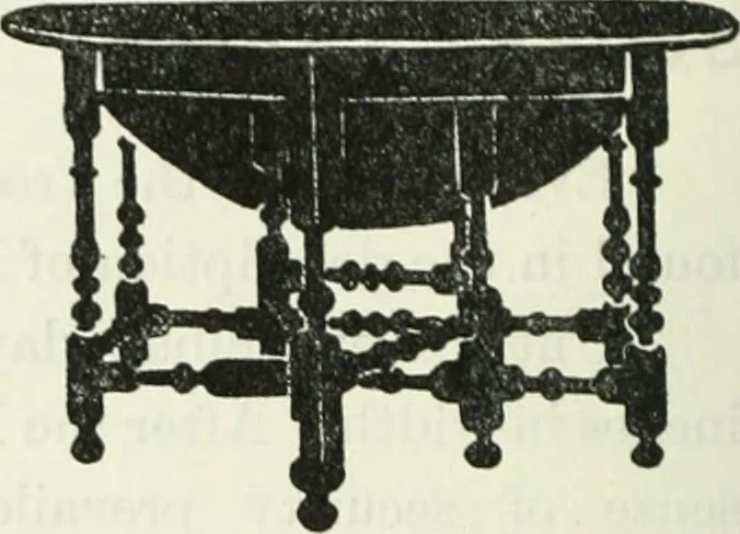 An illustration from The book of decorative furniture, its form, colour and history, 1910, leaf 307