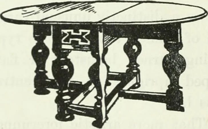 An illustration from The book of decorative furniture, its form, colour and history, 1910, leaf 307