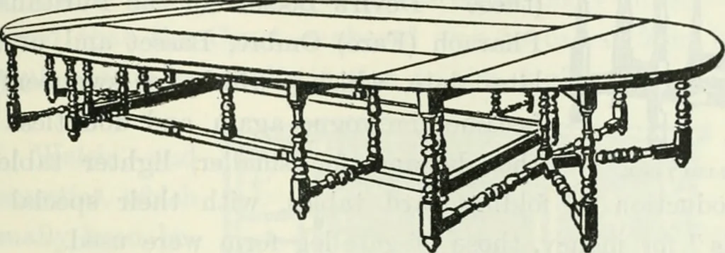 An illustration from The book of decorative furniture, its form, colour and history, 1910, leaf 308