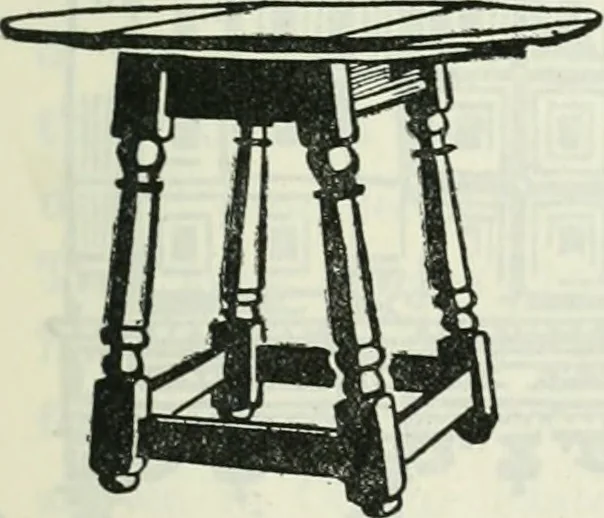 An illustration from The book of decorative furniture, its form, colour and history, 1910, leaf 308
