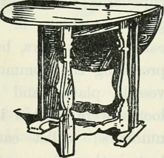 An illustration from The book of decorative furniture, its form, colour and history, 1910, leaf 308