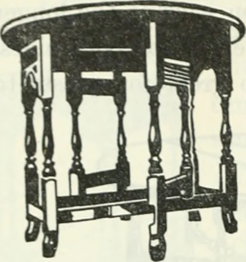 An illustration from The book of decorative furniture, its form, colour and history, 1910, leaf 309