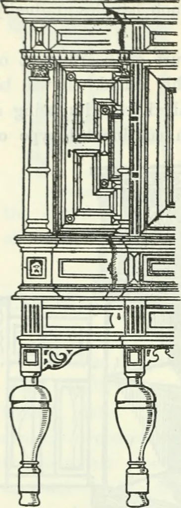 An illustration from The book of decorative furniture, its form, colour and history, 1910, leaf 311