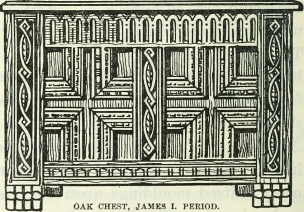 An illustration from The book of decorative furniture, its form, colour and history, 1910, leaf 311