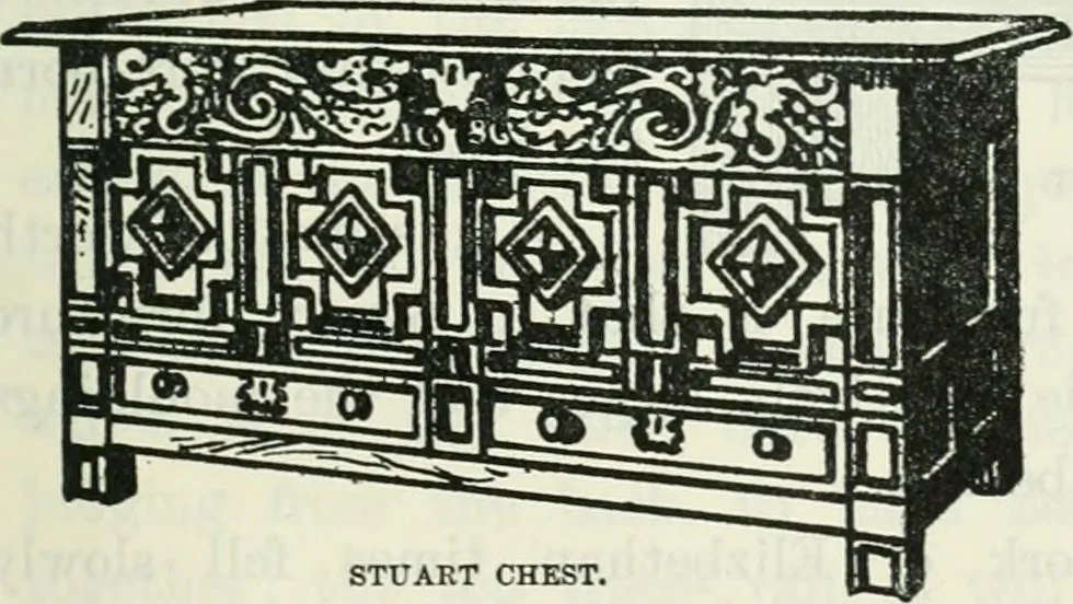 An illustration from The book of decorative furniture, its form, colour and history, 1910, leaf 312