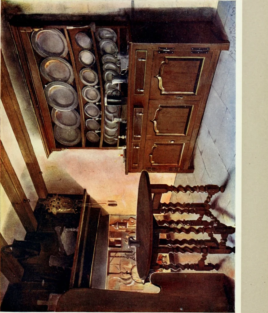 An illustration from The book of decorative furniture, its form, colour and history, 1910, leaf 316