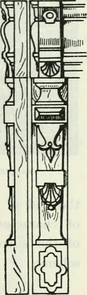 An illustration from The book of decorative furniture, its form, colour and history, 1910, leaf 324
