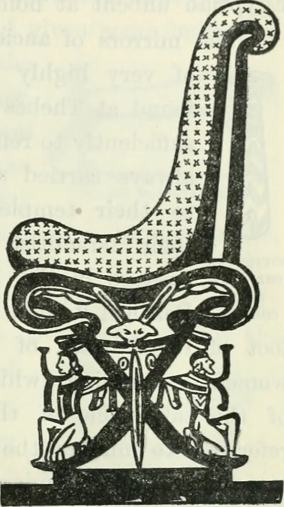 An illustration from The book of decorative furniture, its form, colour and history, 1910, leaf 36