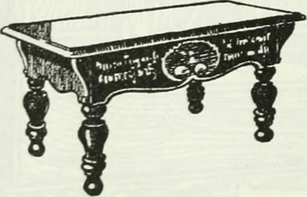An illustration from The book of decorative furniture, its form, colour and history, 1910, leaf 367