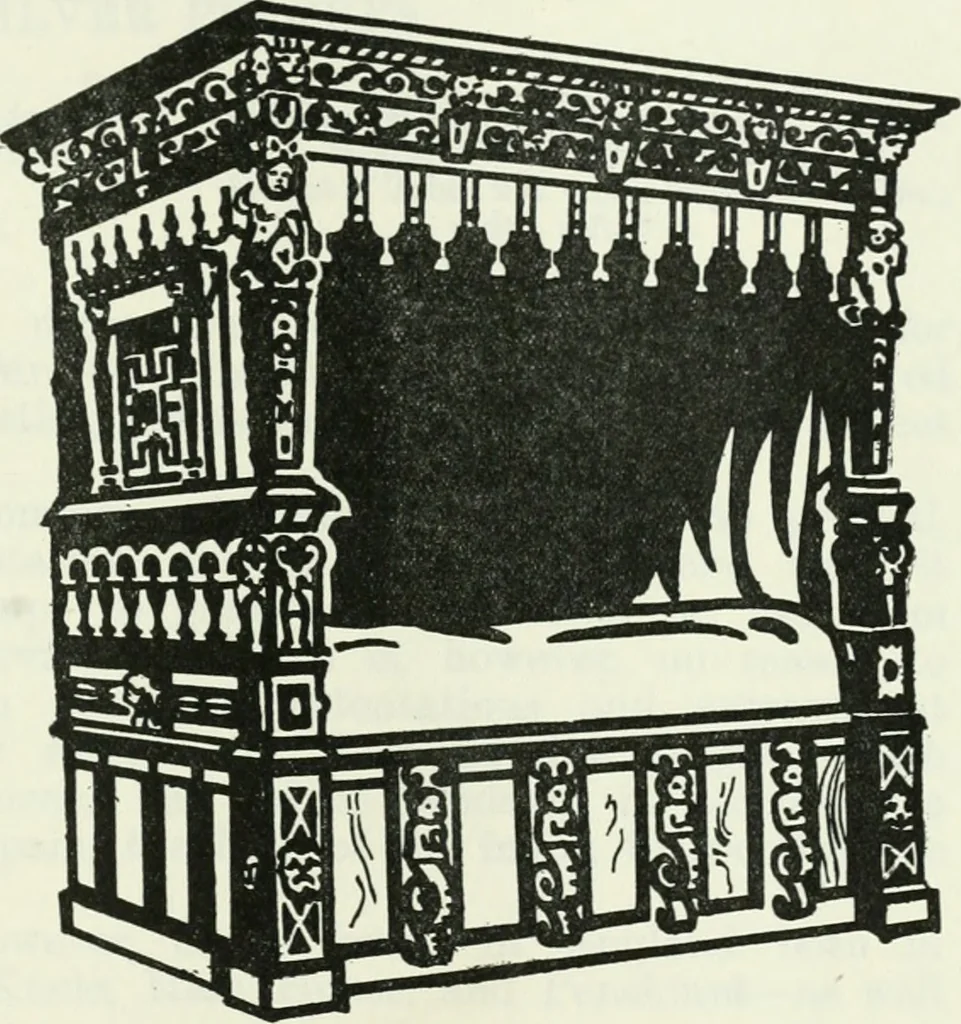 An illustration from The book of decorative furniture, its form, colour and history, 1910, leaf 380
