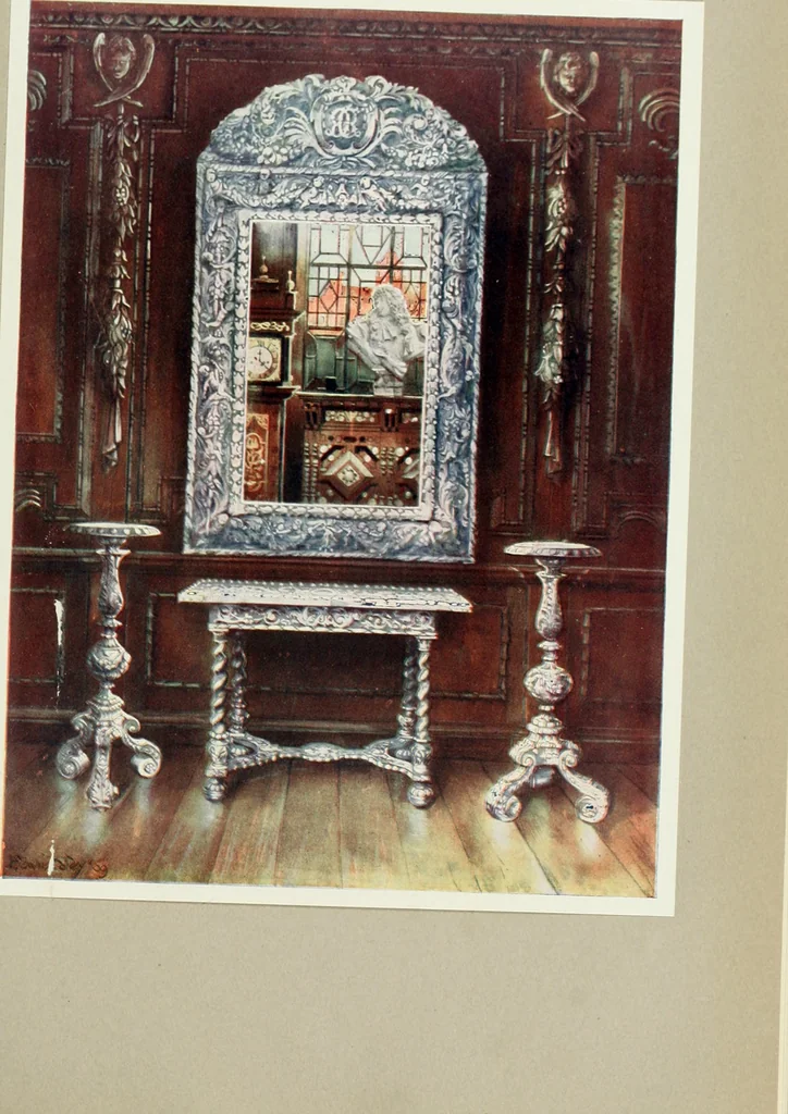 An illustration from The book of decorative furniture, its form, colour and history, 1910, leaf 384