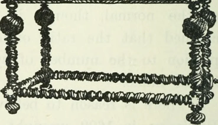 An illustration from The book of decorative furniture, its form, colour and history, 1910, leaf 387