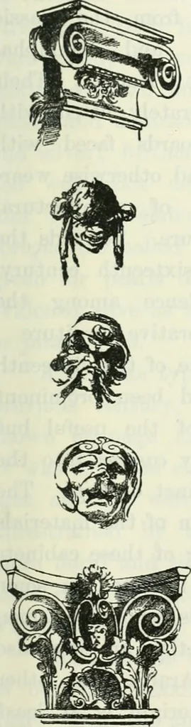 An illustration from The book of decorative furniture, its form, colour and history, 1910, leaf 390