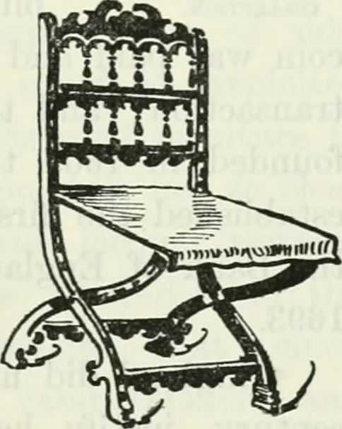 An illustration from The book of decorative furniture, its form, colour and history, 1910, leaf 398