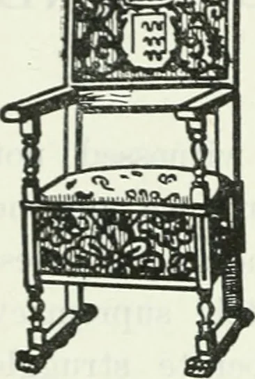 An illustration from The book of decorative furniture, its form, colour and history, 1910, leaf 399