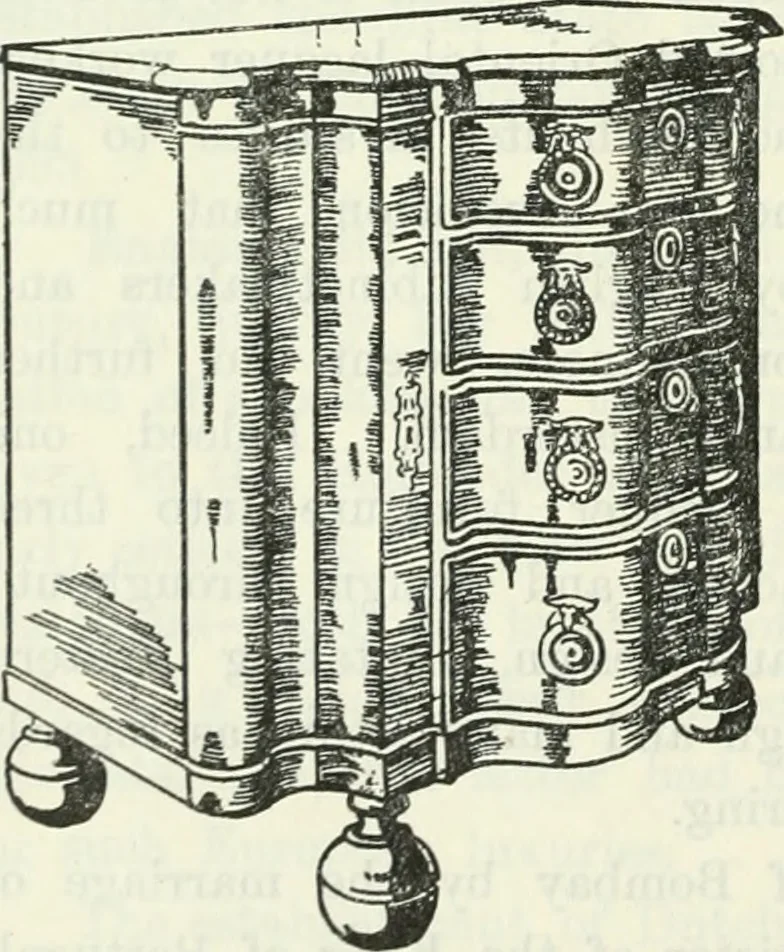 An illustration from The book of decorative furniture, its form, colour and history, 1910, leaf 401