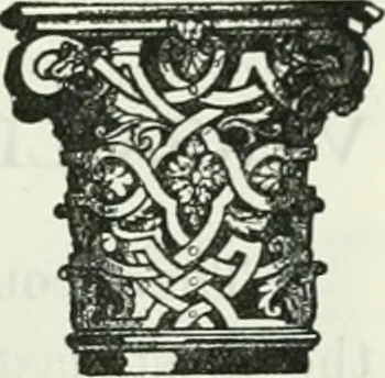 An illustration from The book of decorative furniture, its form, colour and history, 1910, leaf 410
