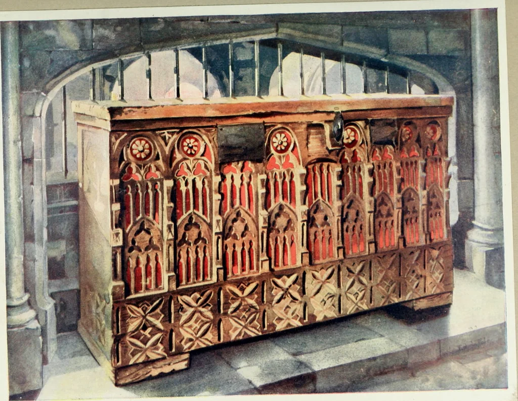 An illustration from The book of decorative furniture, its form, colour and history, 1910, leaf 42