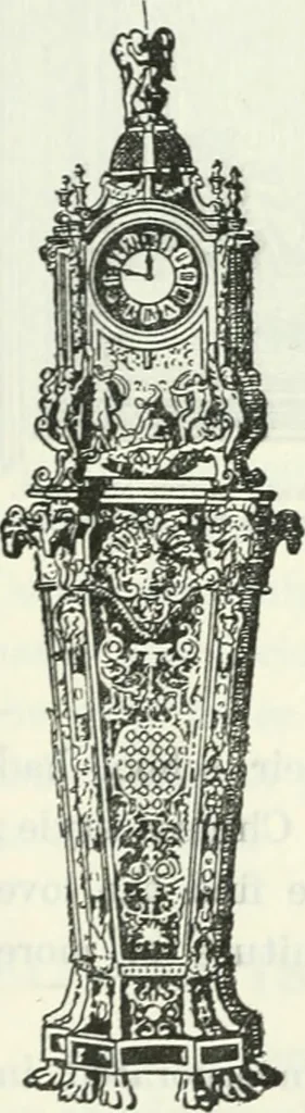An illustration from The book of decorative furniture, its form, colour and history, 1910, leaf 421