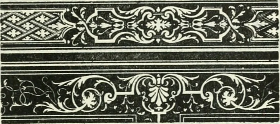 An illustration from The book of decorative furniture, its form, colour and history, 1910, leaf 424