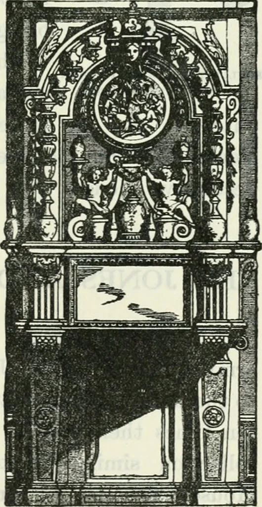 An illustration from The book of decorative furniture, its form, colour and history, 1910, leaf 436