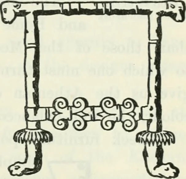 An illustration from The book of decorative furniture, its form, colour and history, 1910, leaf 44