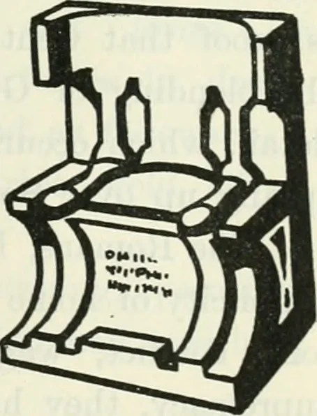 An illustration from The book of decorative furniture, its form, colour and history, 1910, leaf 46