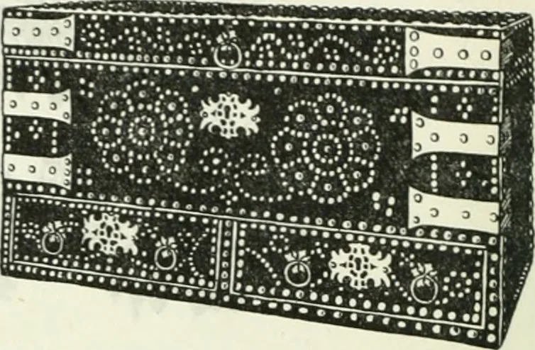 An illustration from The book of decorative furniture, its form, colour and history, 1910, leaf 489