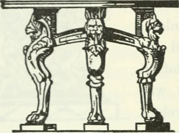An illustration from The book of decorative furniture, its form, colour and history, 1910, leaf 49