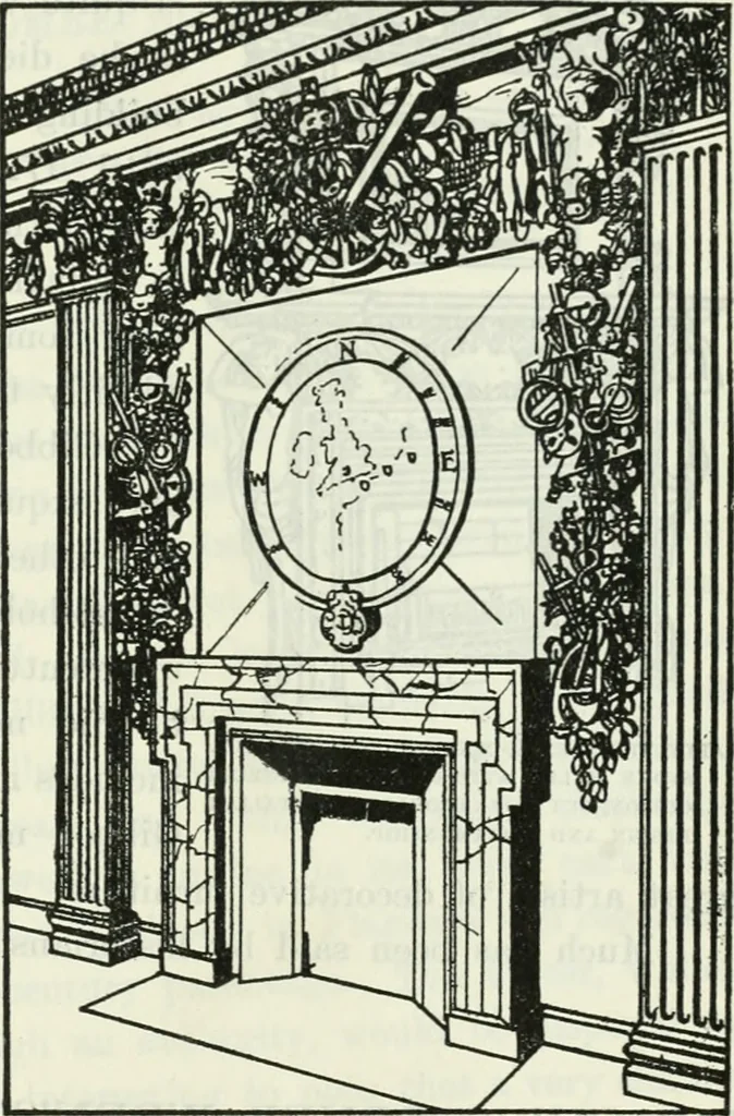 An illustration from The book of decorative furniture, its form, colour and history, 1910, leaf 492