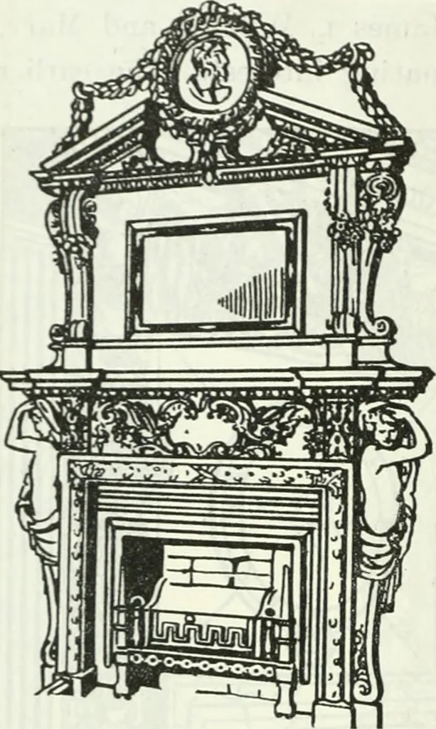 An illustration from The book of decorative furniture, its form, colour and history, 1910, leaf 493