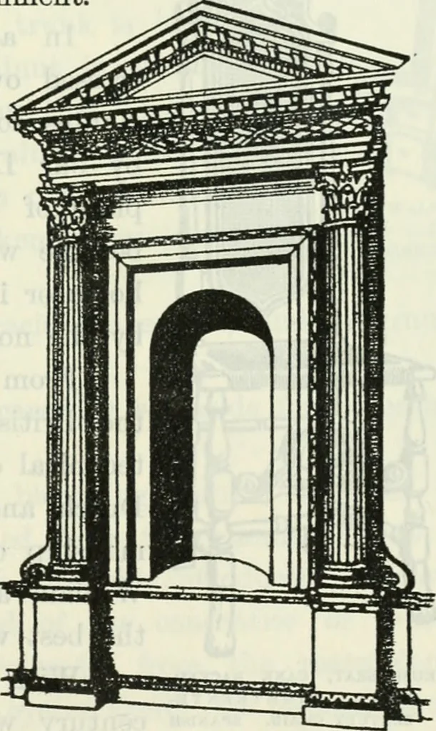 An illustration from The book of decorative furniture, its form, colour and history, 1910, leaf 498
