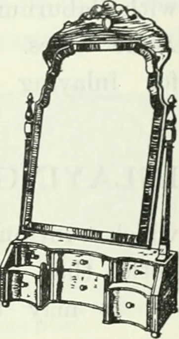 An illustration from The book of decorative furniture, its form, colour and history, 1910, leaf 500
