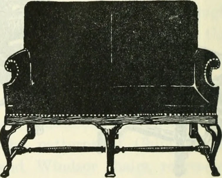 An illustration from The book of decorative furniture, its form, colour and history, 1910, leaf 545