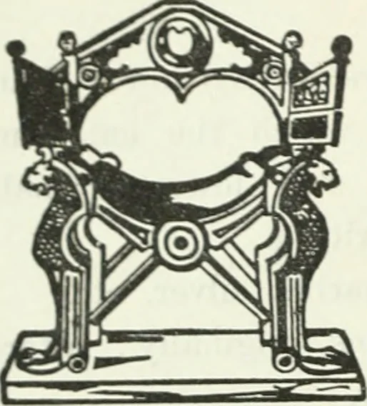 An illustration from The book of decorative furniture, its form, colour and history, 1910, leaf 55