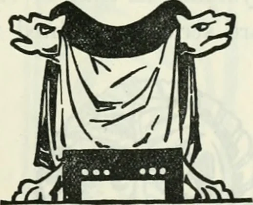 An illustration from The book of decorative furniture, its form, colour and history, 1910, leaf 56