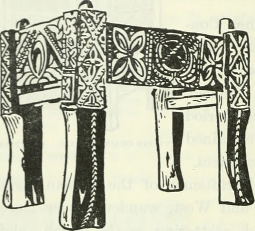 An illustration from The book of decorative furniture, its form, colour and history, 1910, leaf 57