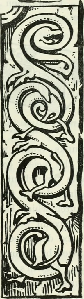 An illustration from The book of decorative furniture, its form, colour and history, 1910, leaf 58