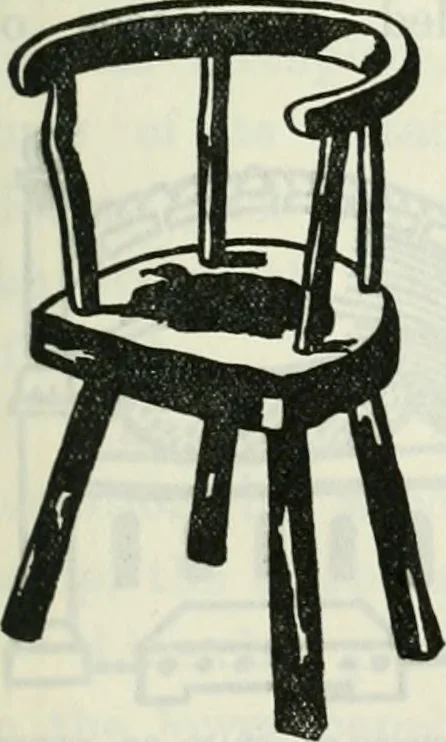 An illustration from The book of decorative furniture, its form, colour and history, 1910, leaf 64