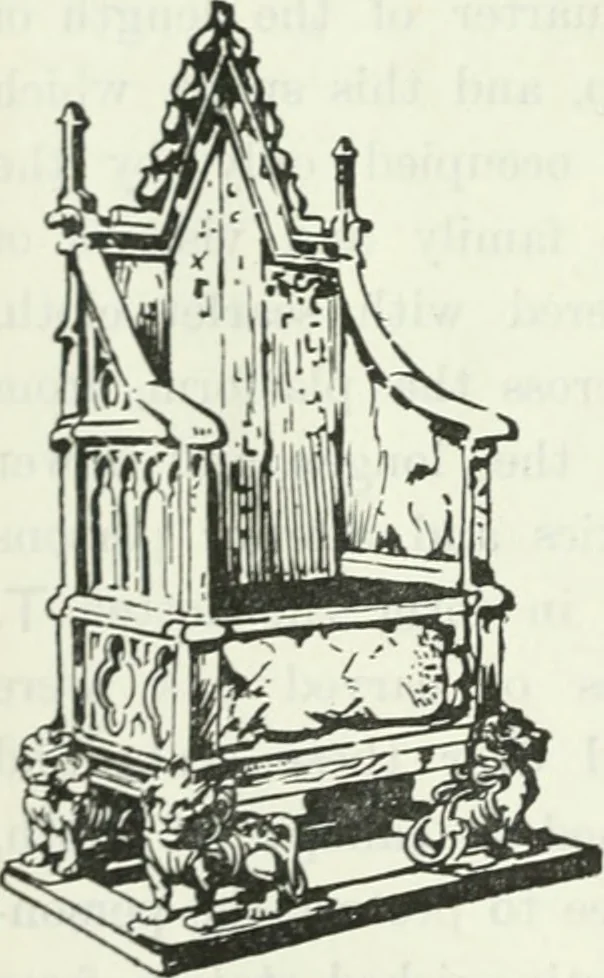 An illustration from The book of decorative furniture, its form, colour and history, 1910, leaf 65