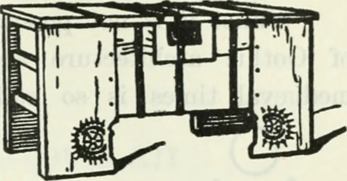 An illustration from The book of decorative furniture, its form, colour and history, 1910, leaf 70