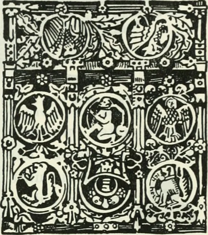 An illustration from The book of decorative furniture, its form, colour and history, 1910, leaf 76