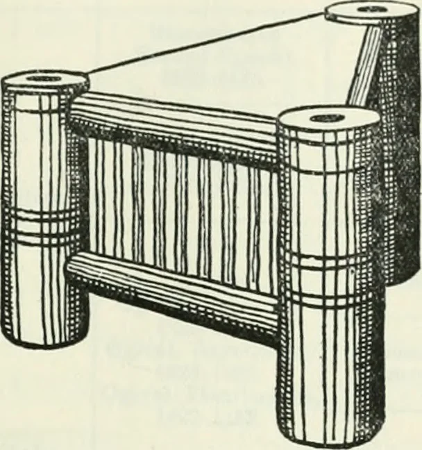 An illustration from The book of decorative furniture, its form, colour and history, 1910, leaf 78