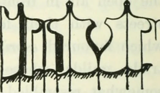 An illustration from The book of decorative furniture, its form, colour and history, 1910, leaf 83