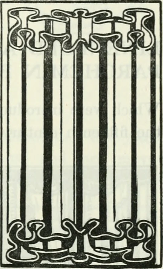 An illustration from The book of decorative furniture, its form, colour and history, 1910, leaf 88