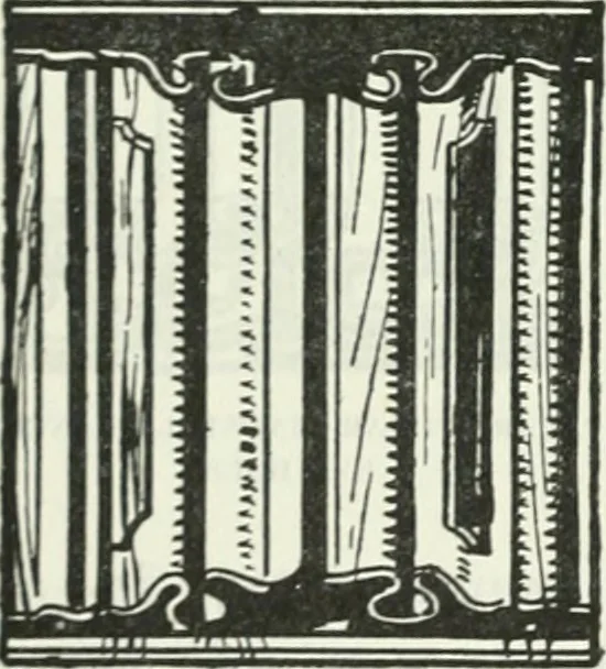 An illustration from The book of decorative furniture, its form, colour and history, 1910, leaf 89