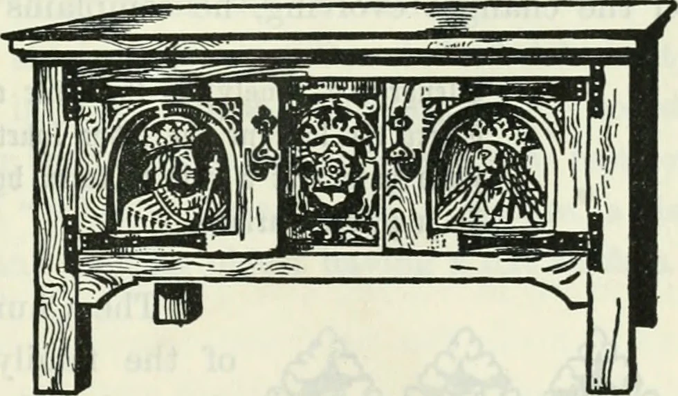 An illustration from The book of decorative furniture, its form, colour and history, 1910, leaf 90